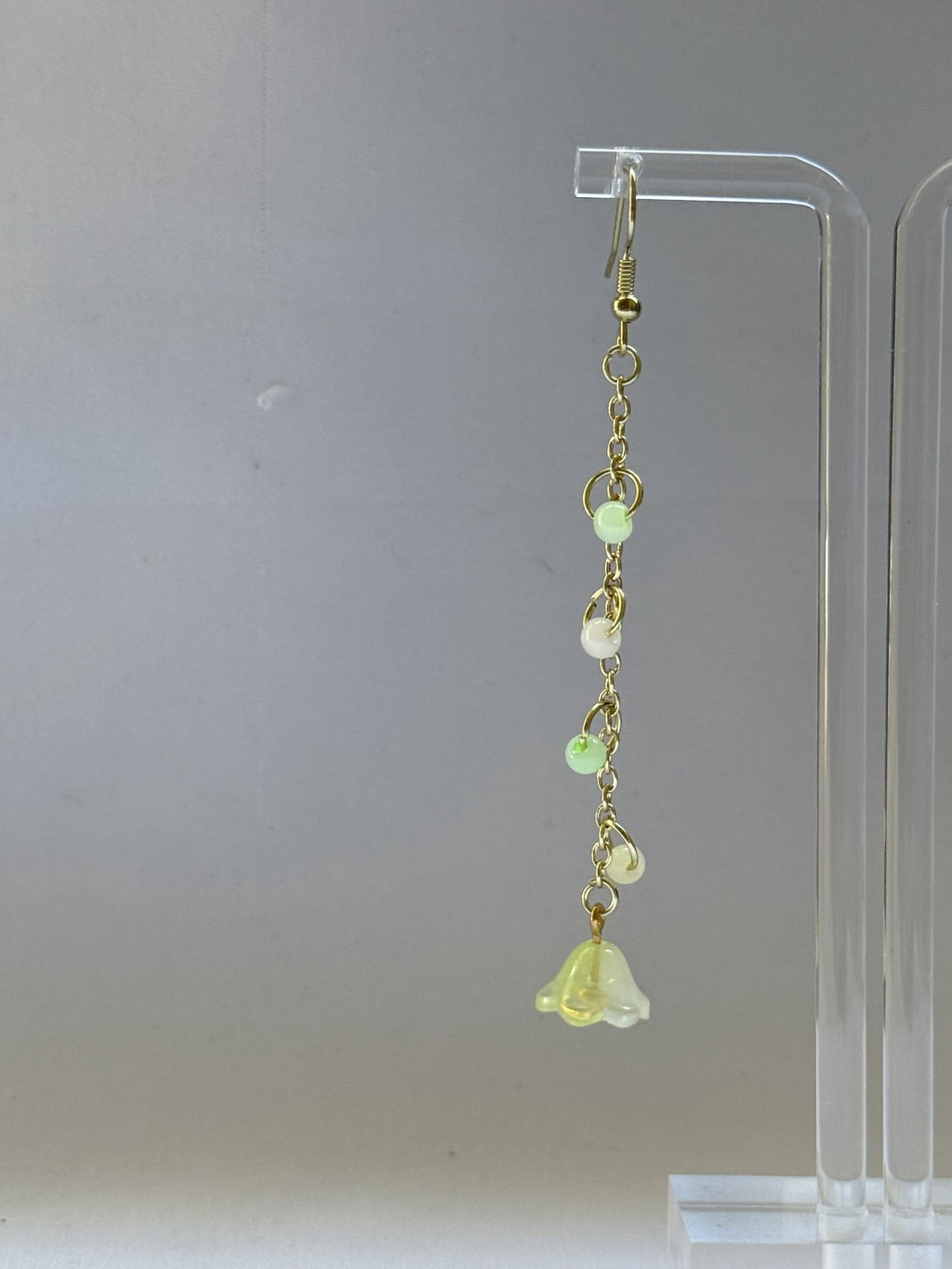 Botanical Drop Earrings – Handmade Bell Flowers with Gold Hooks for Gifts & Spring Style