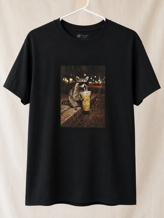Raccoon Iced Coffee Tee