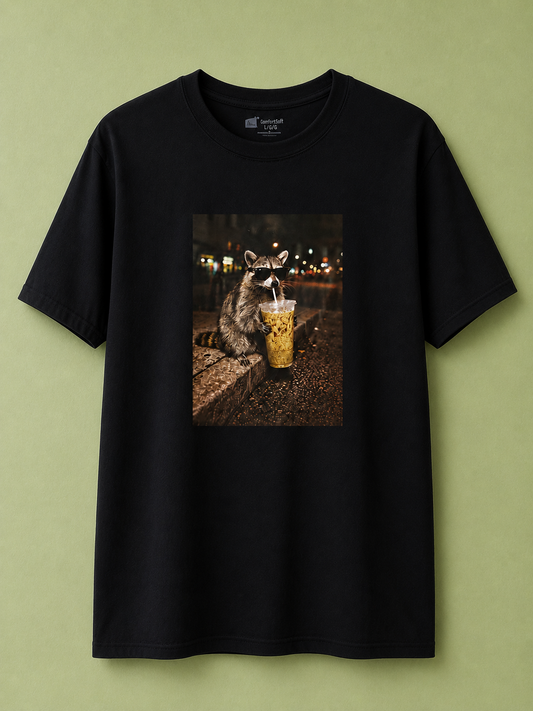 Raccoon Iced Coffee Tee