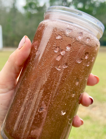 Soda 16 oz Snowglobe Tumbler w/ Straw