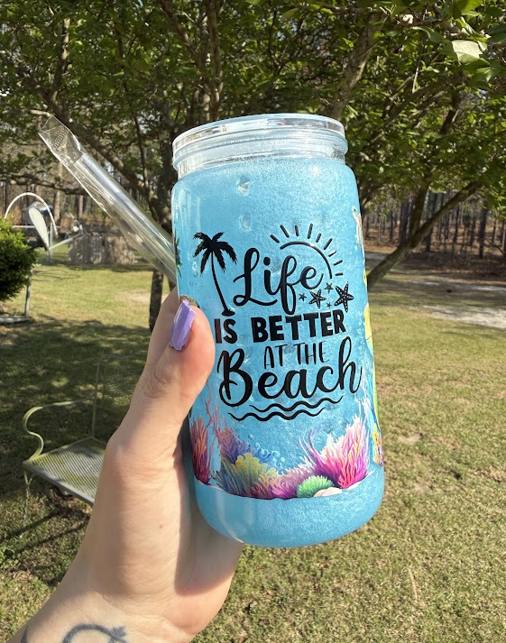 Life is Better at the Beach Snowglobe Tumbler