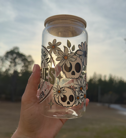 I Suck at Apologies Skeleton Cup | Middle Finger Skeleton Glass | Sarcastic Gift for Besties