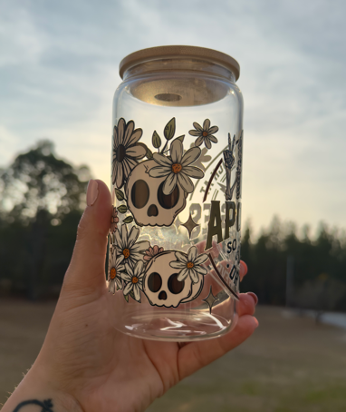 I Suck at Apologies Skeleton Cup | Middle Finger Skeleton Glass | Sarcastic Gift for Besties