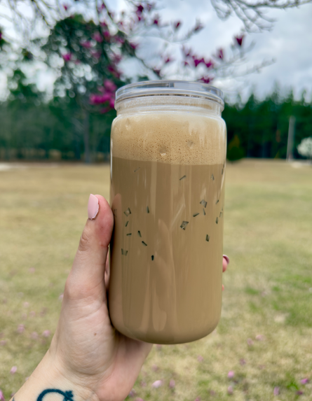 Iced Coffee 16 oz Snowglobe Tumbler w/ Straw