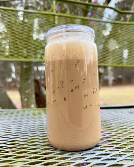 Iced Coffee 16 oz Snowglobe Tumbler w/ Straw