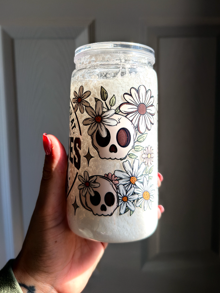 Apologies 16 oz Snowglobe Tumbler w/ Straw