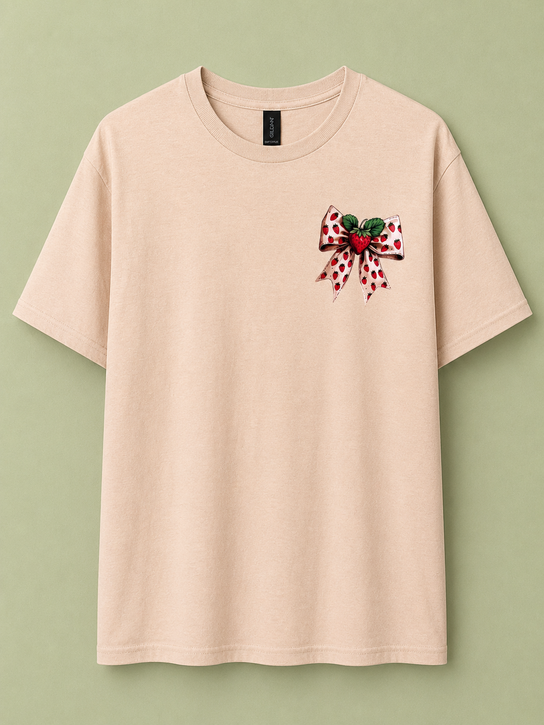Strawberry Bow Pocket Tee