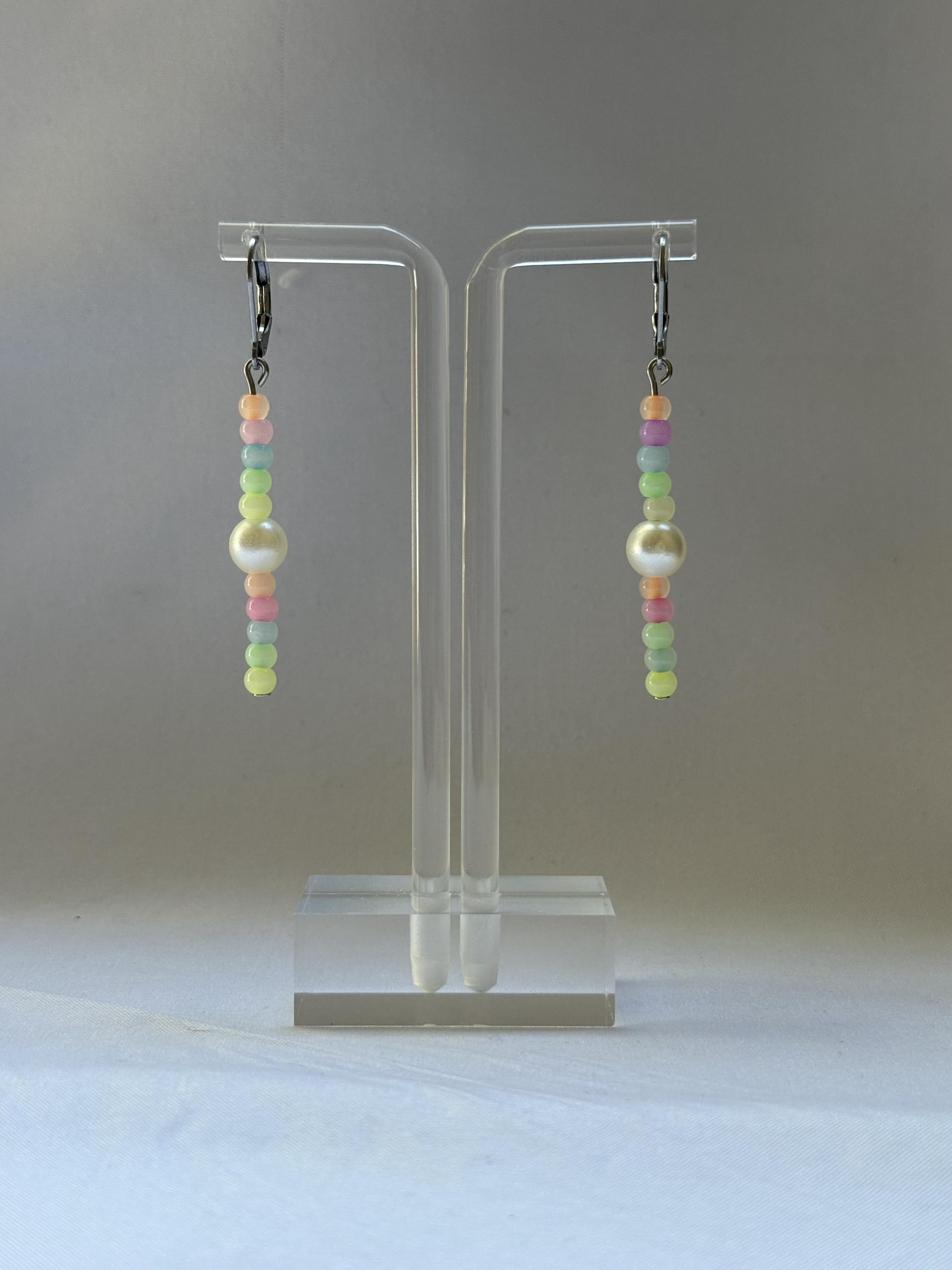 Pearl Pastel Dangly Earrings