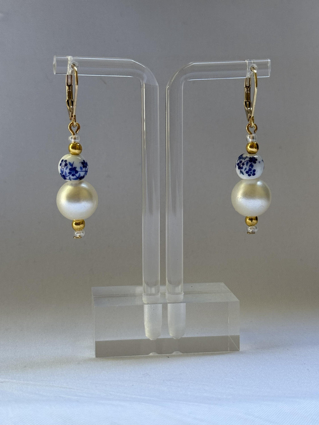 Porcelain & Pearl Earrings