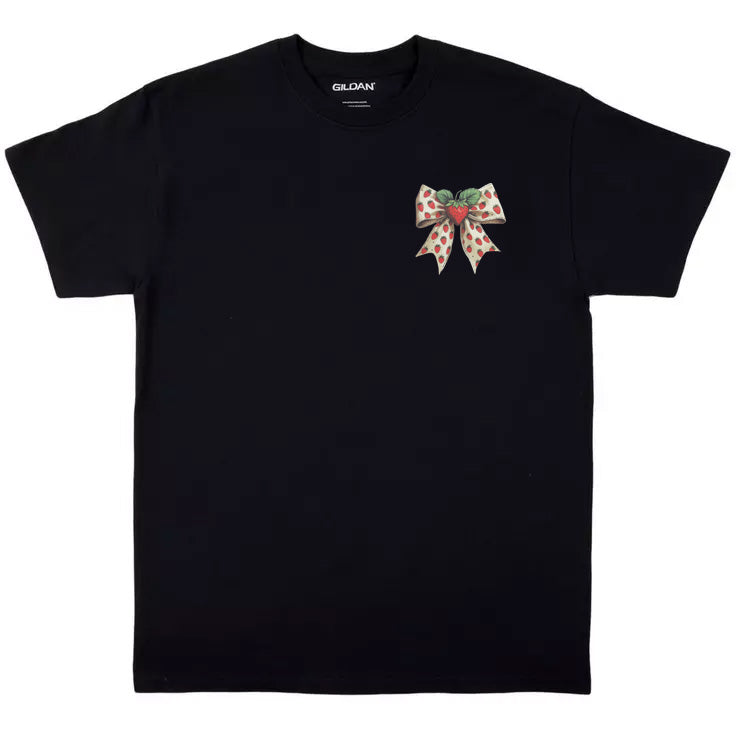 Strawberry Bow Pocket Tee